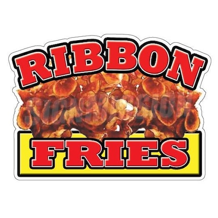 Signmission RIBBON FRIES Concession Decal sign french cart trailer stand sticker, D-DC-24-Ribbon Fries D-DC-24-Ribbon Fries